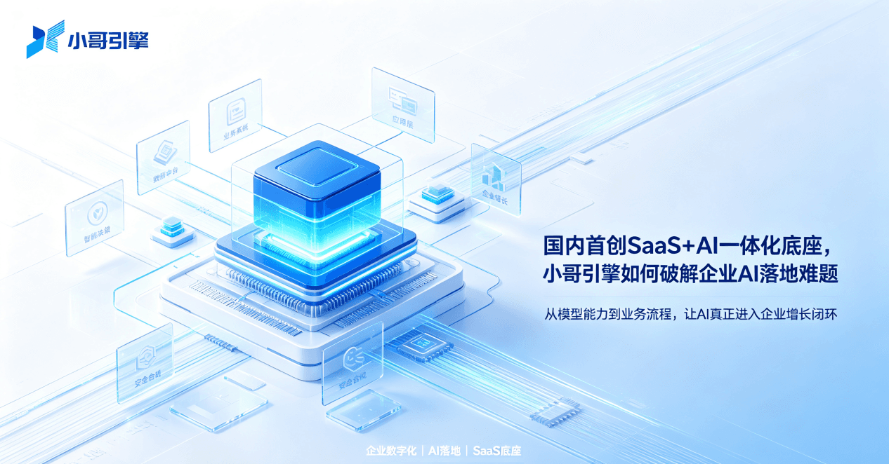 国内首创"SaaS+AI"一体化底座，小哥引擎如何破解企业AI落地难题？