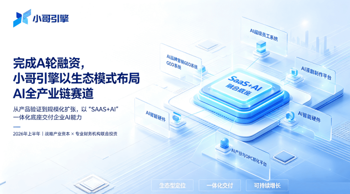 完成A轮融资，小哥引擎以生态模式布局AI全产业链赛道
